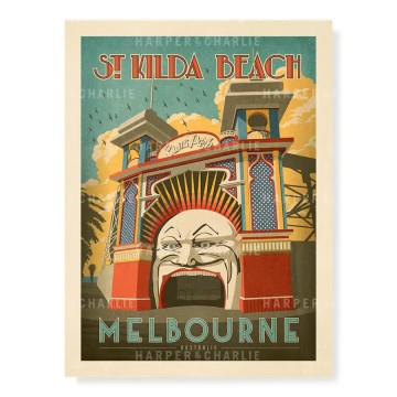 Art Print | Luna Park, St Kilda Beach